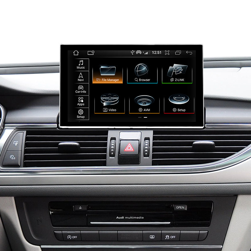 Audi A6 C7 A6L 9-inch original-position Android screen installed in dashboard