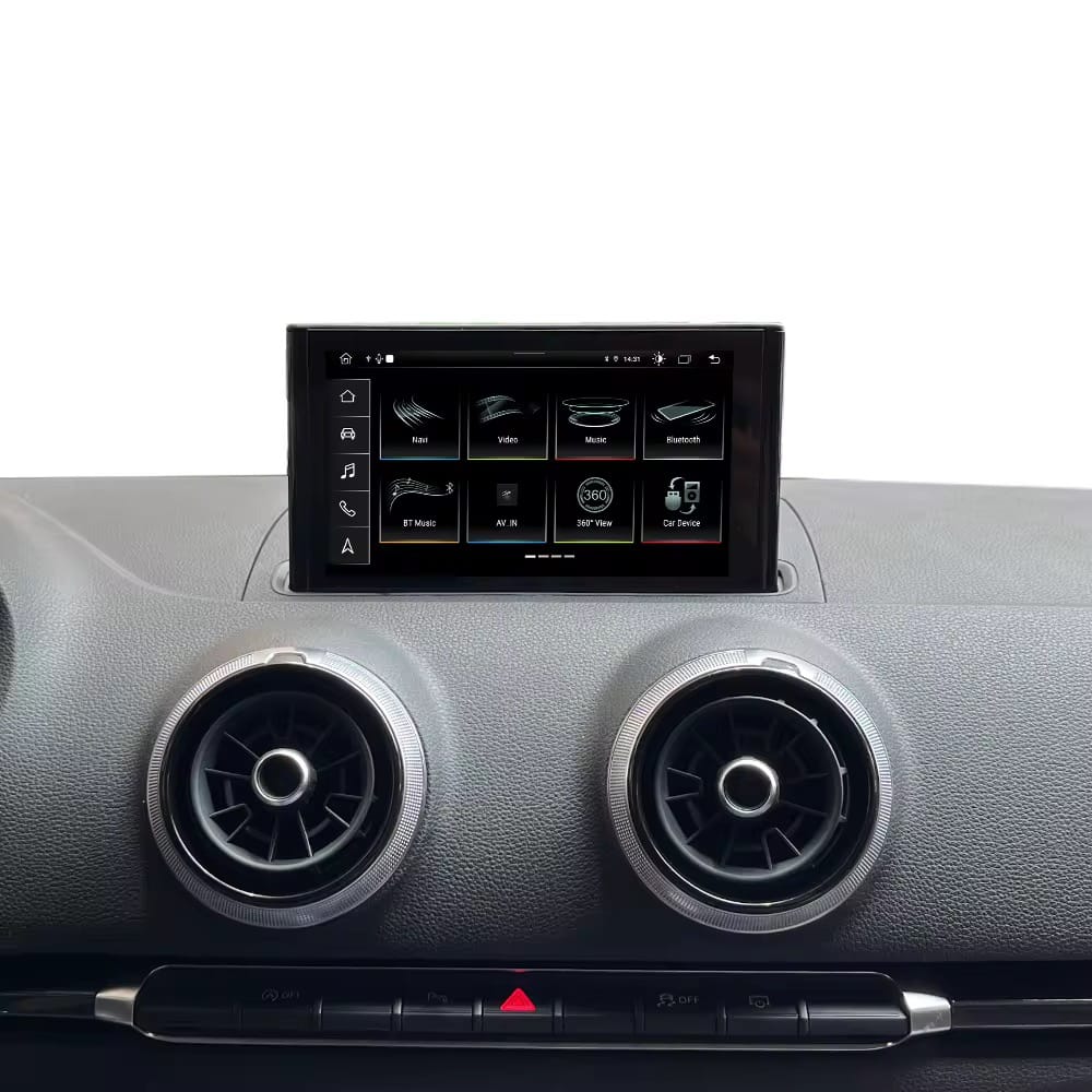 Audi A3 8V 7-inch folding Android screen installed in the original dashboard position