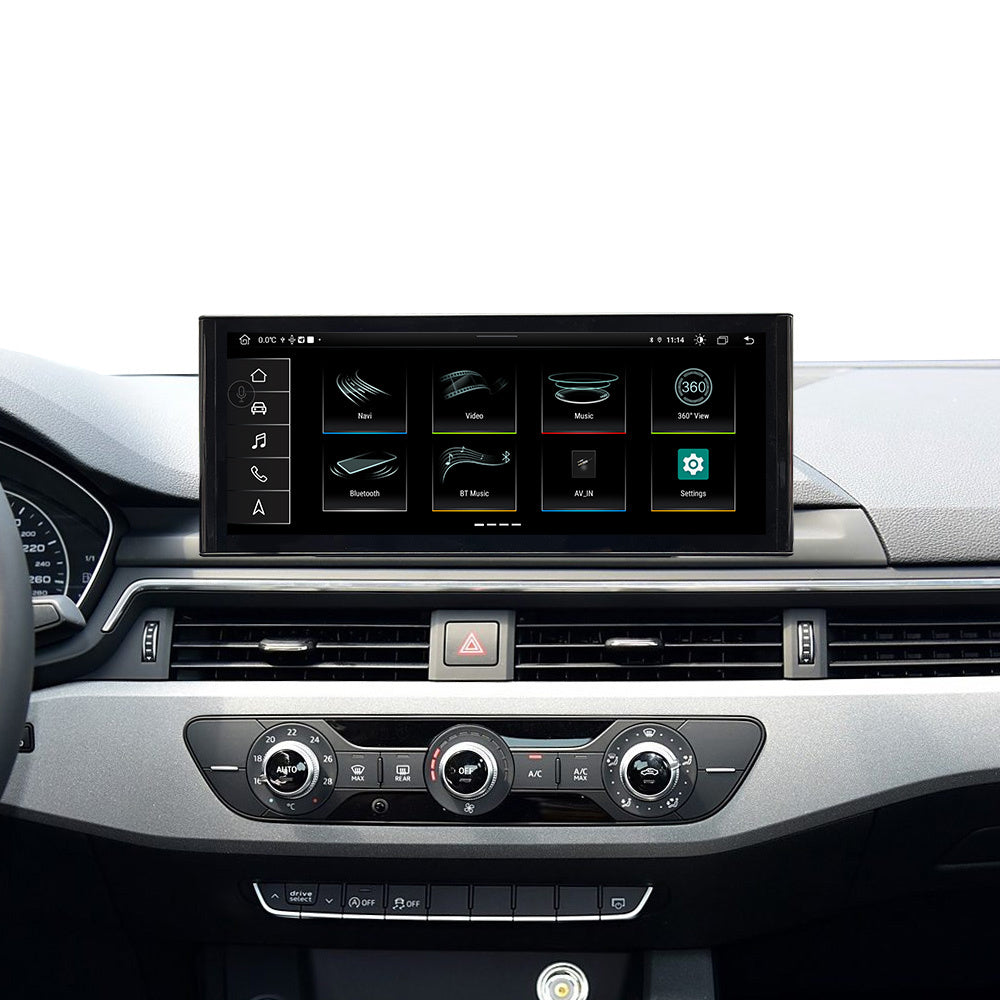 Audi A4/A5 B9 with 12.3-inch Android screen installed — dashboard example