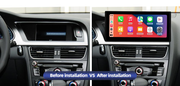 Audi A4 / A5 2009–2016 freestanding Android screen 10.25" – dashboard installation comparison