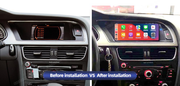 Audi A4 2013–2016 integrated Android screen 8.8" – dashboard installation comparison
