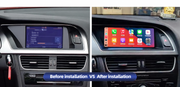 Audi A5 integrated Android screen 8.8" – dashboard installation comparison