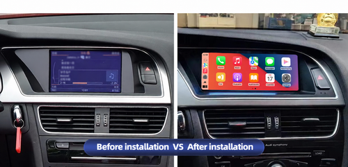 Audi A5 integrated Android screen 8.8" – dashboard installation comparison