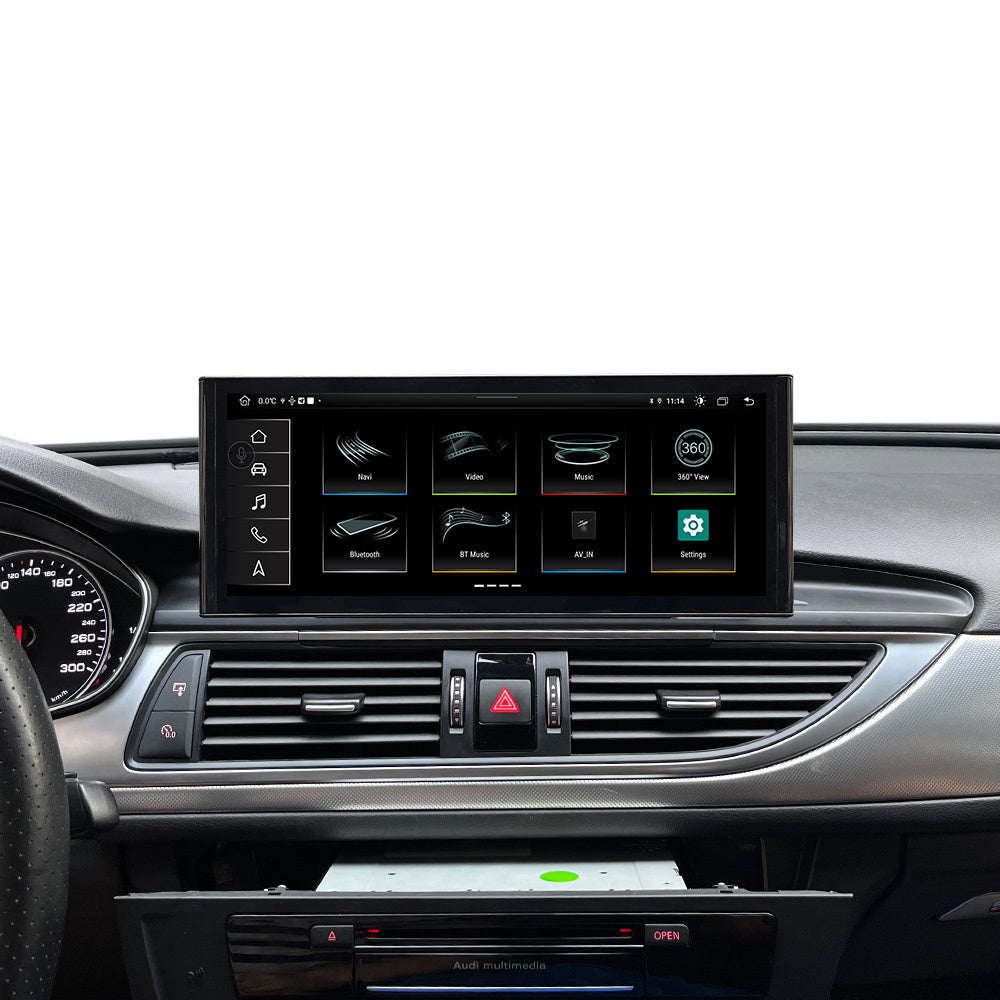 Audi A6 C7 A6L 12.3-inch freestanding Android screen installed in dashboard