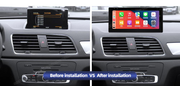 Audi Q3 freestanding Android screen 10.25" – dashboard installation comparison