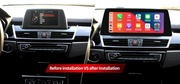 BMW 2 Series Travel Edition freestanding Android screen 10.25" – dashboard installation comparison