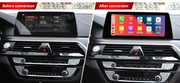 BMW 5 Series freestanding Android screen 10.25" – dashboard installation comparison