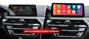BMW 5 Series freestanding Android screen 12.3" – dashboard installation comparison