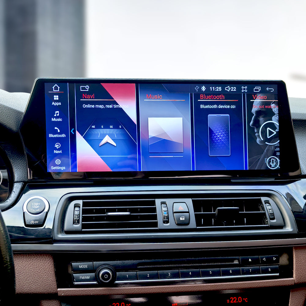 BMW 5 Series F10 F11 15.5-inch Android screen installed in dashboard