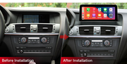 BMW X3 / X4 integrated Android screen 10.25" – dashboard installation comparison