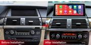 BMW X5 / X6 integrated Android screen 10.25" – dashboard installation comparison