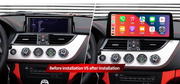 BMW Z4 freestanding Android screen 12.3" – dashboard installation comparison