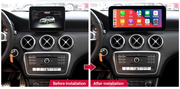 Mercedes-Benz A-Class / CLA / GLA freestanding Android screen 10.25" – dashboard installation comparison