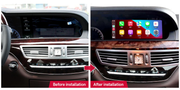 Mercedes-Benz S-Class W221 integrated Android screen 10.25" – dashboard installation comparison
