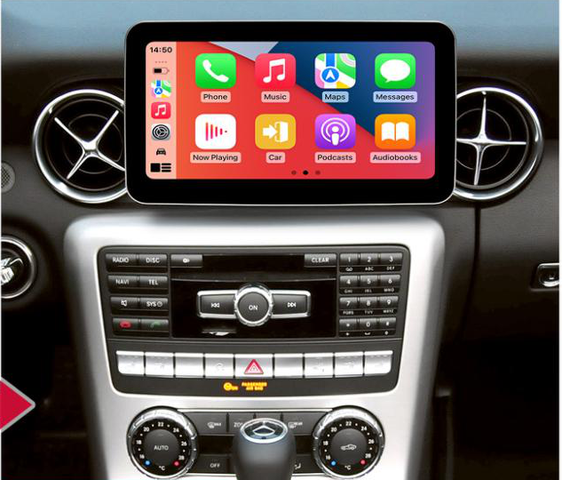 Mercedes-Benz SLK Android screen installed in dashboard