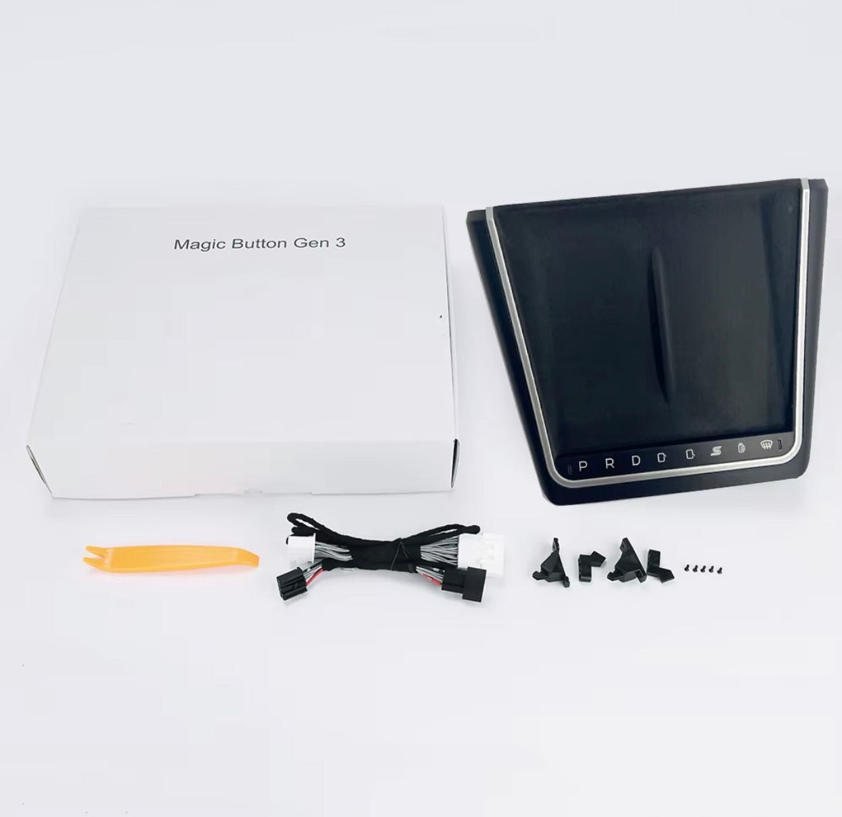 Tesla Center Console Gear Control Panel – kit contents