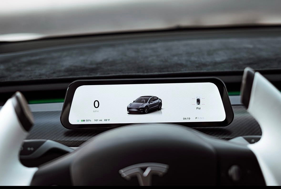 Tesla Digital Instrument Cluster  Plus – speed and vehicle display