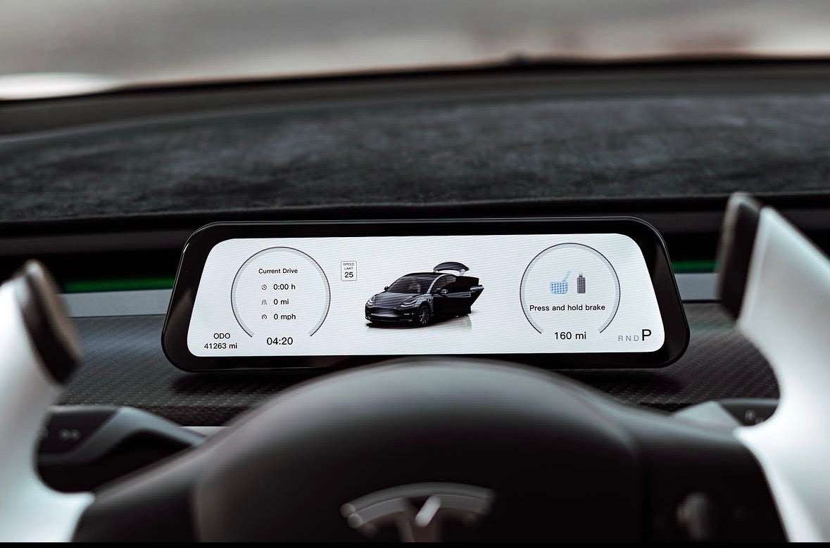 Tesla Digital Instrument Cluster  Plus – vehicle information screen