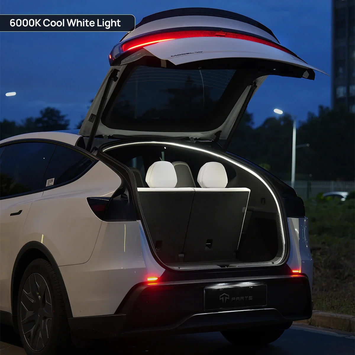 Tesla Model Y L Dual-Mode Trunk LED Strip – 6000K cool white lighting