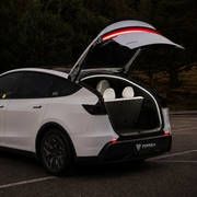 Tesla Model Y L Dual-Mode Trunk LED Strip – rear view with open trunk