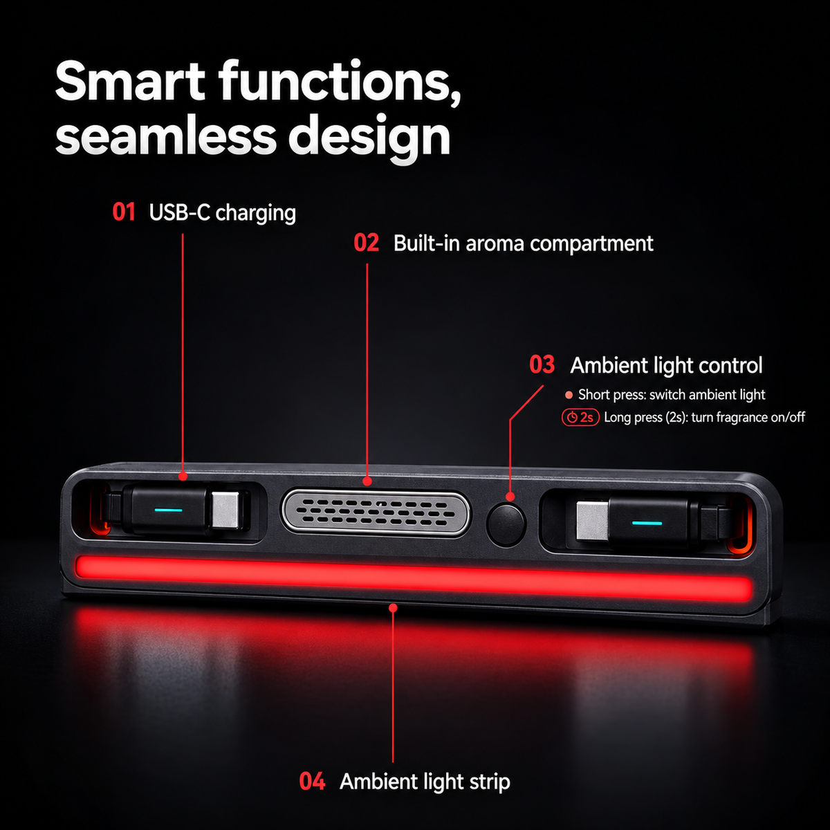 Tesla USB-C Aroma Charging Dock – USB-C aroma and light controls